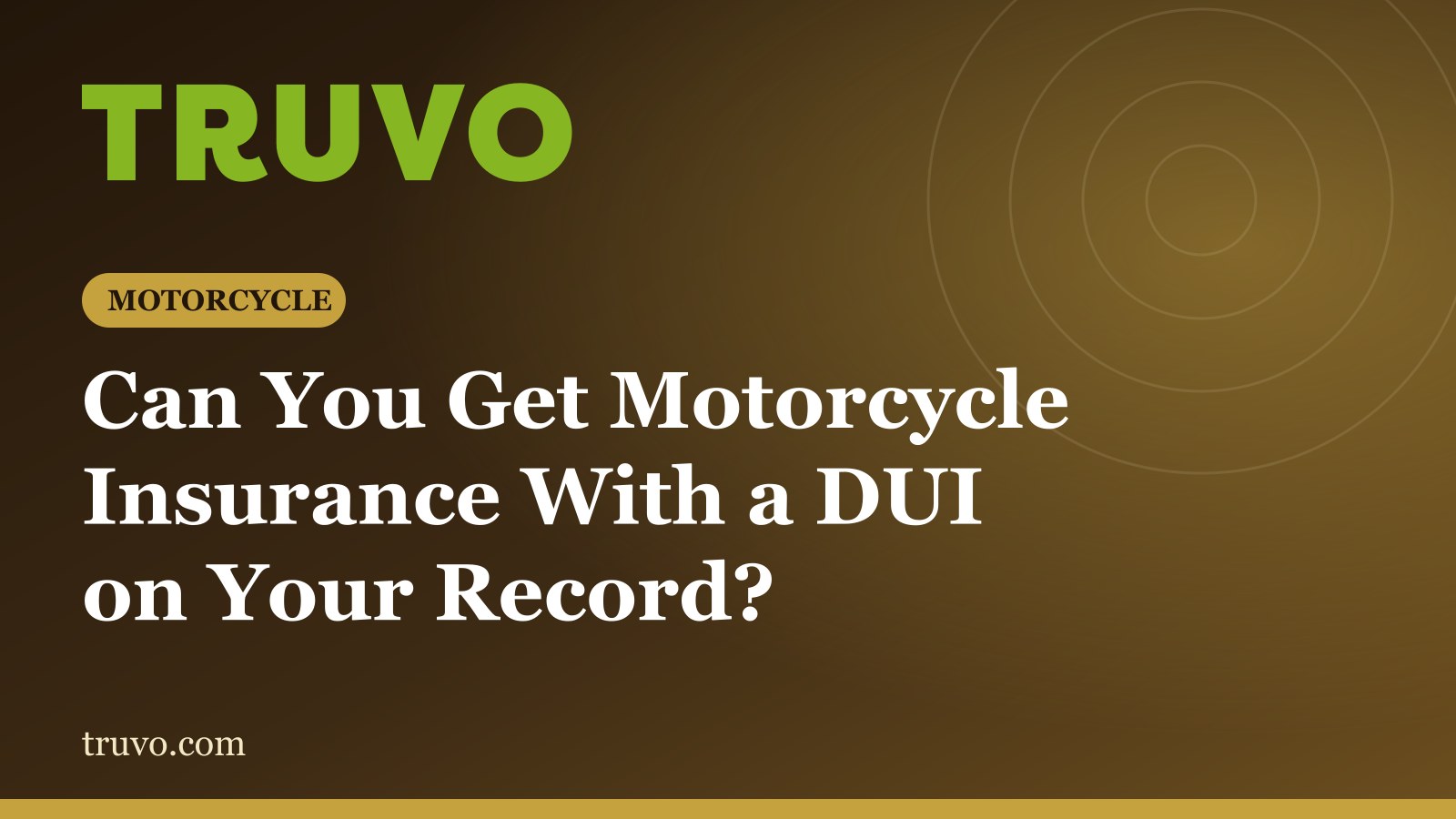 Can You Get Motorcycle Insurance With a DUI on Your Record?