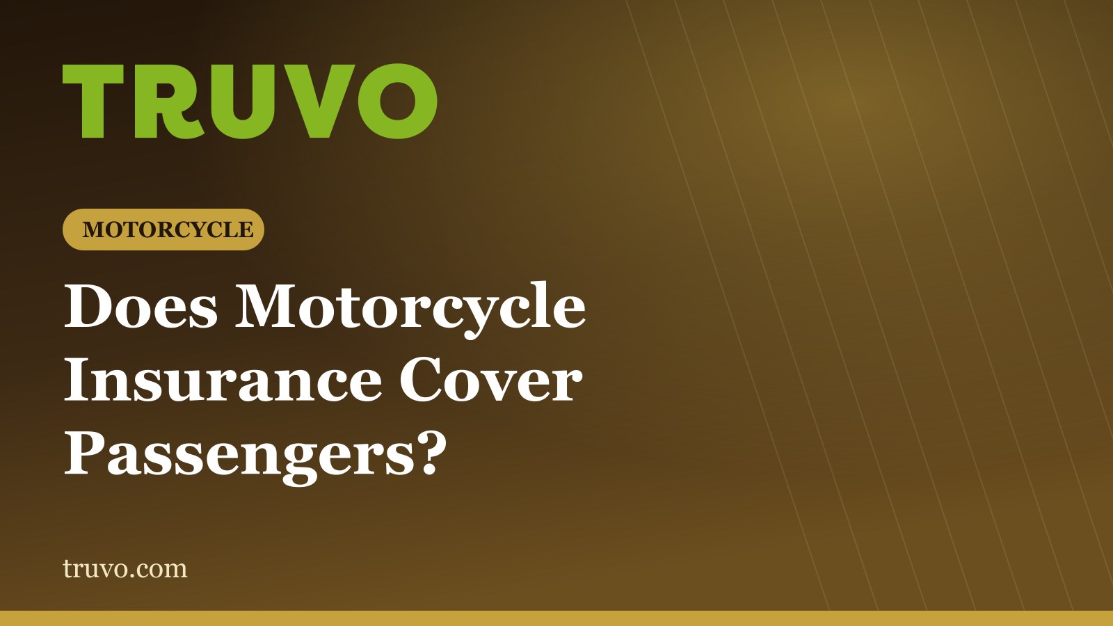 Does Motorcycle Insurance Cover Passengers?