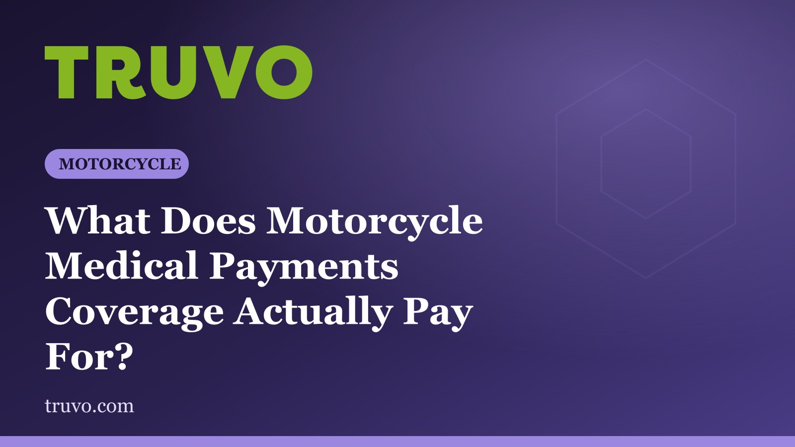 What Does Motorcycle Medical Payments Coverage Actually Pay For?
